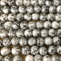 8mm Marble Grey Faux Glass Pearl | Bellaire Wholesale