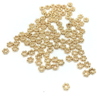 3mm Alloy Dull Gold Daisy Spacers | Bellaire Wholesale