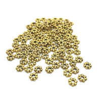 5mm Alloy Antique Gold Plated Daisy Spacers | Bellaire Wholesale