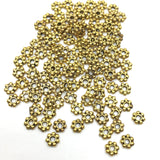 5mm Alloy Antique Gold Plated Daisy Spacers | Bellaire Wholesale