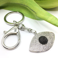 Silver Evil Eye Custom Keychain | Bellaire Wholesale
