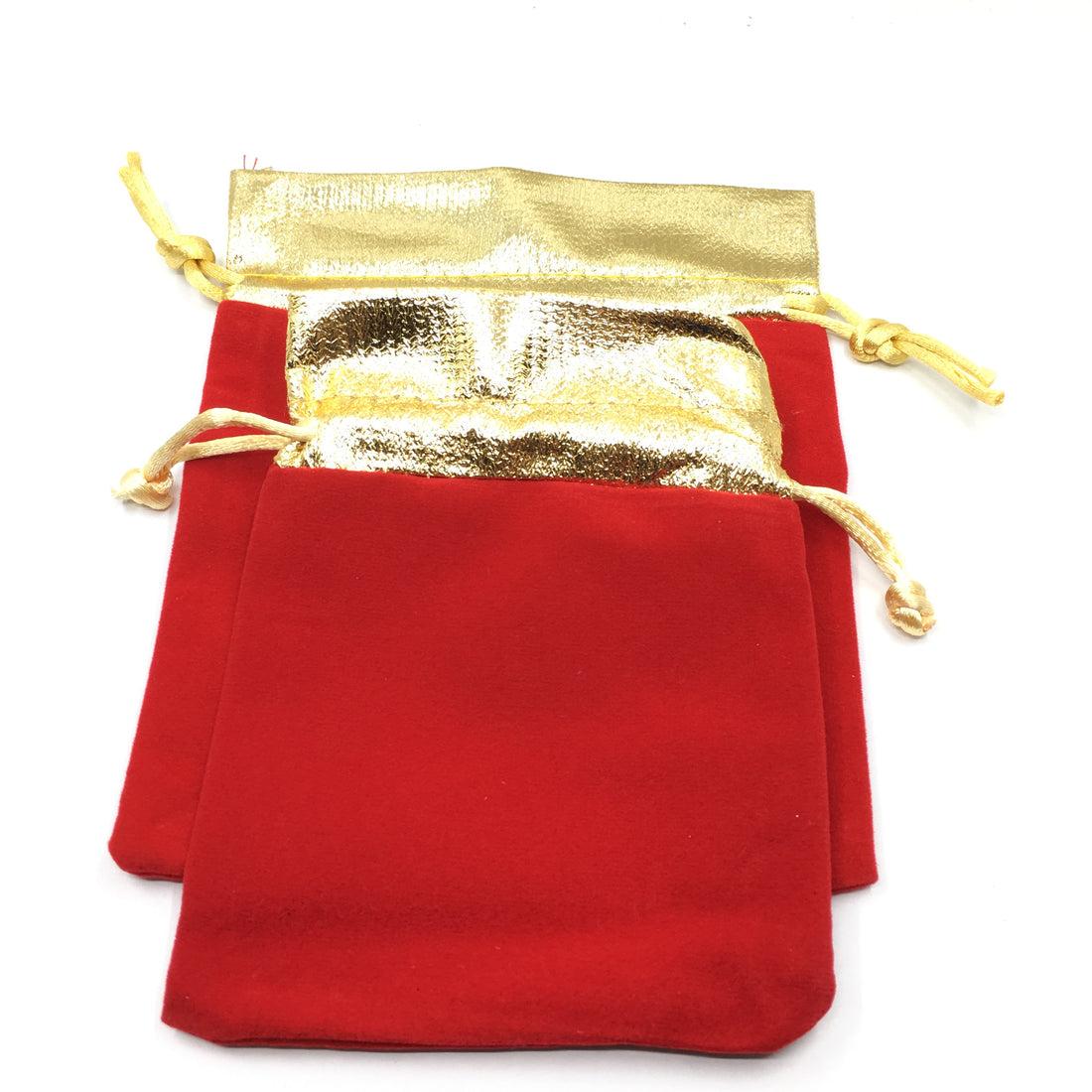 Medium Red Velvet Jewelry Bags | Bellaire Wholesale