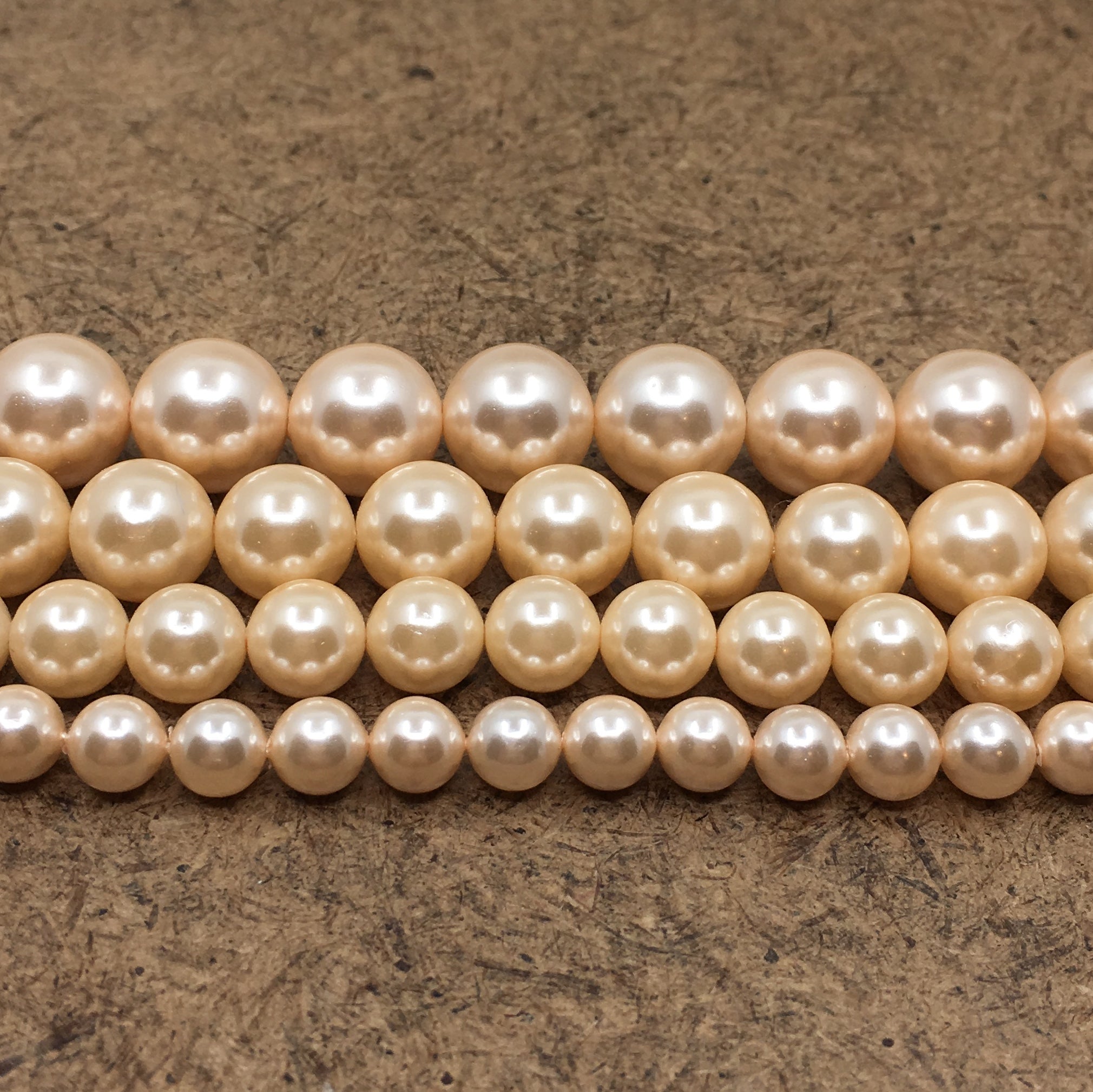 12mm Blush Peach Shell Pearls | Bellaire Wholesale