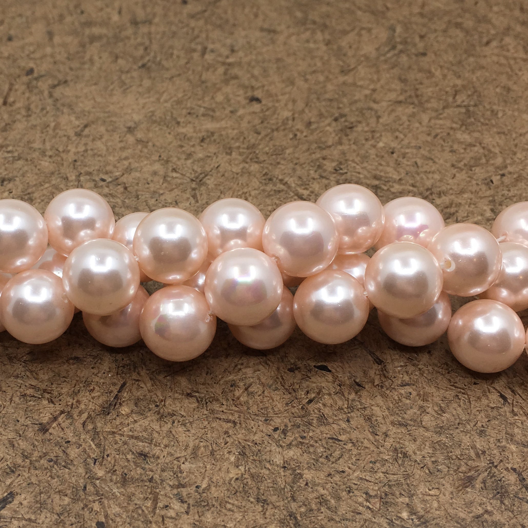 6mm Blush Pink Shell Pearls | Bellaire Wholesale