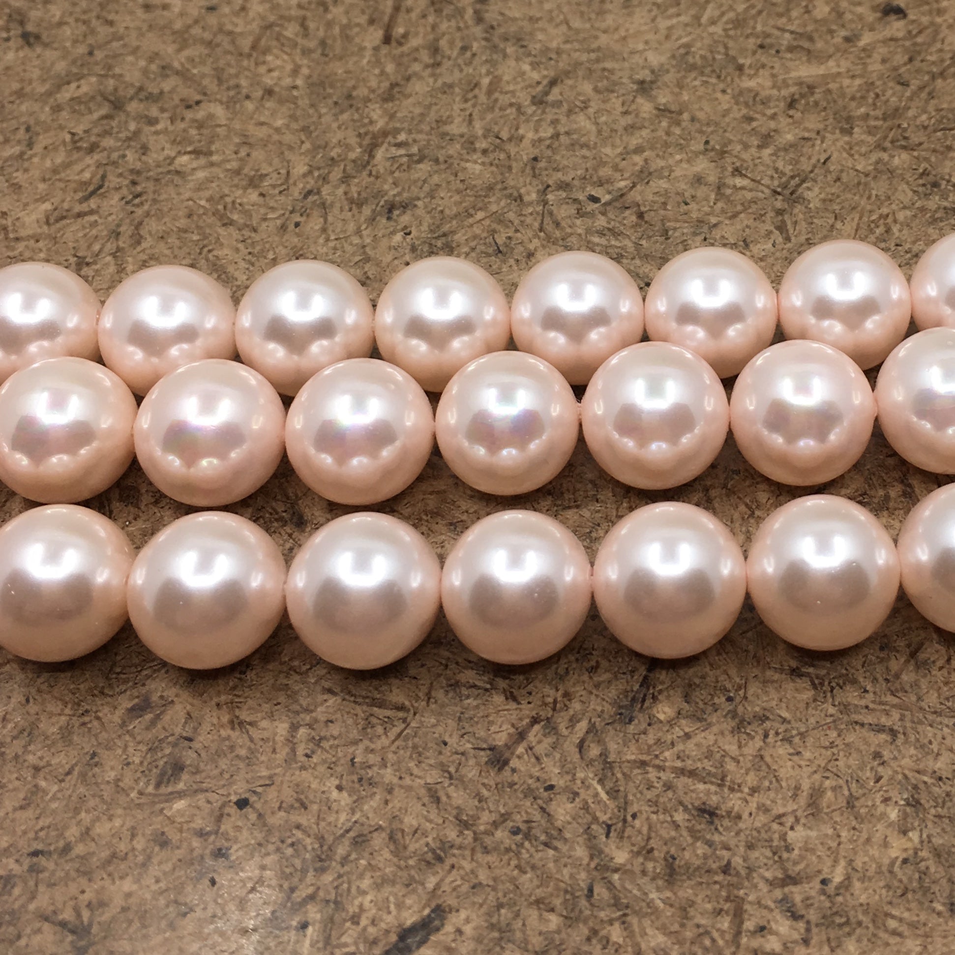 6mm Blush Pink Shell Pearls | Bellaire Wholesale
