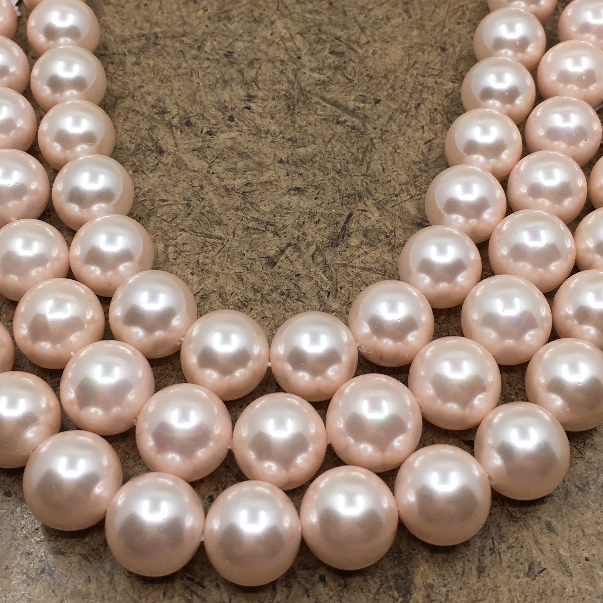 6mm Blush Pink Shell Pearls | Bellaire Wholesale