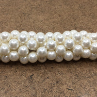 8mm White Shell Pearls | Bellaire Wholesale