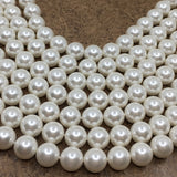 10mm White Shell Pearls | Bellaire Wholesale