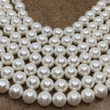 6mm White Shell Pearls | Bellaire Wholesale