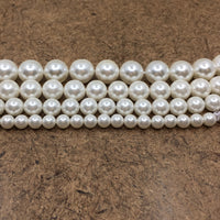 6mm White Shell Pearls | Bellaire Wholesale