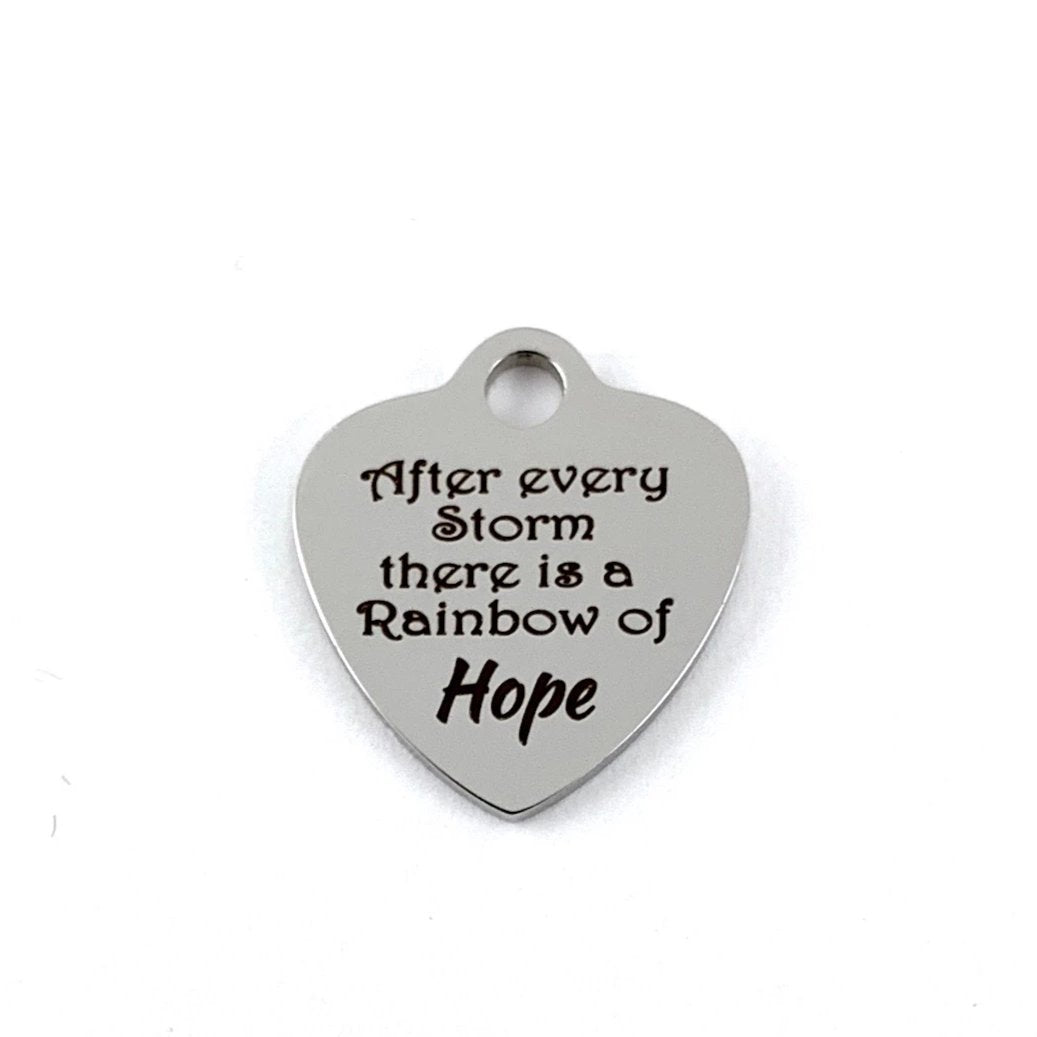 After every storm there is a... Engraved Charm | Bellaire Wholesale