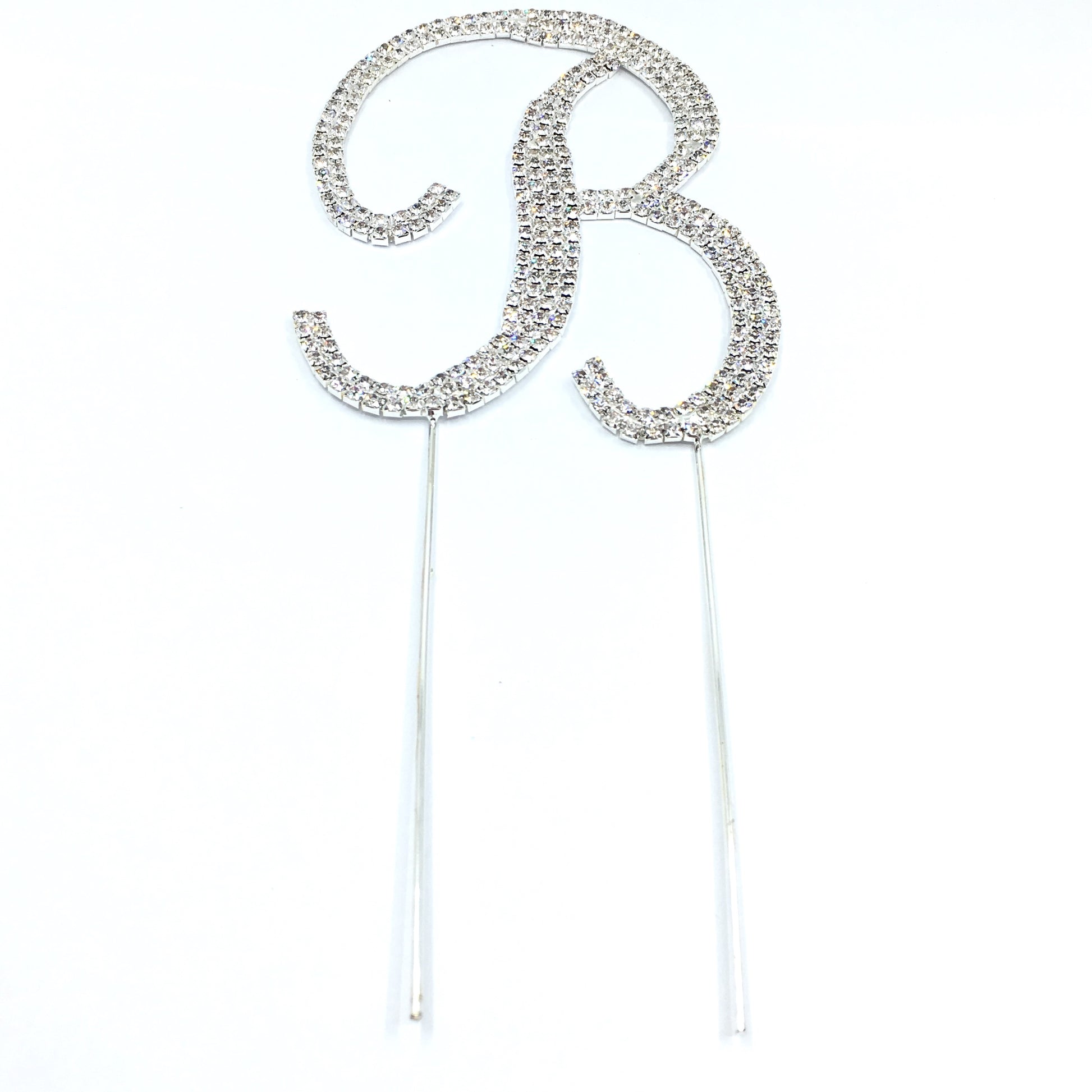Silver Rhinestone Stud Cake Topper Letters | Bellaire Wholesale