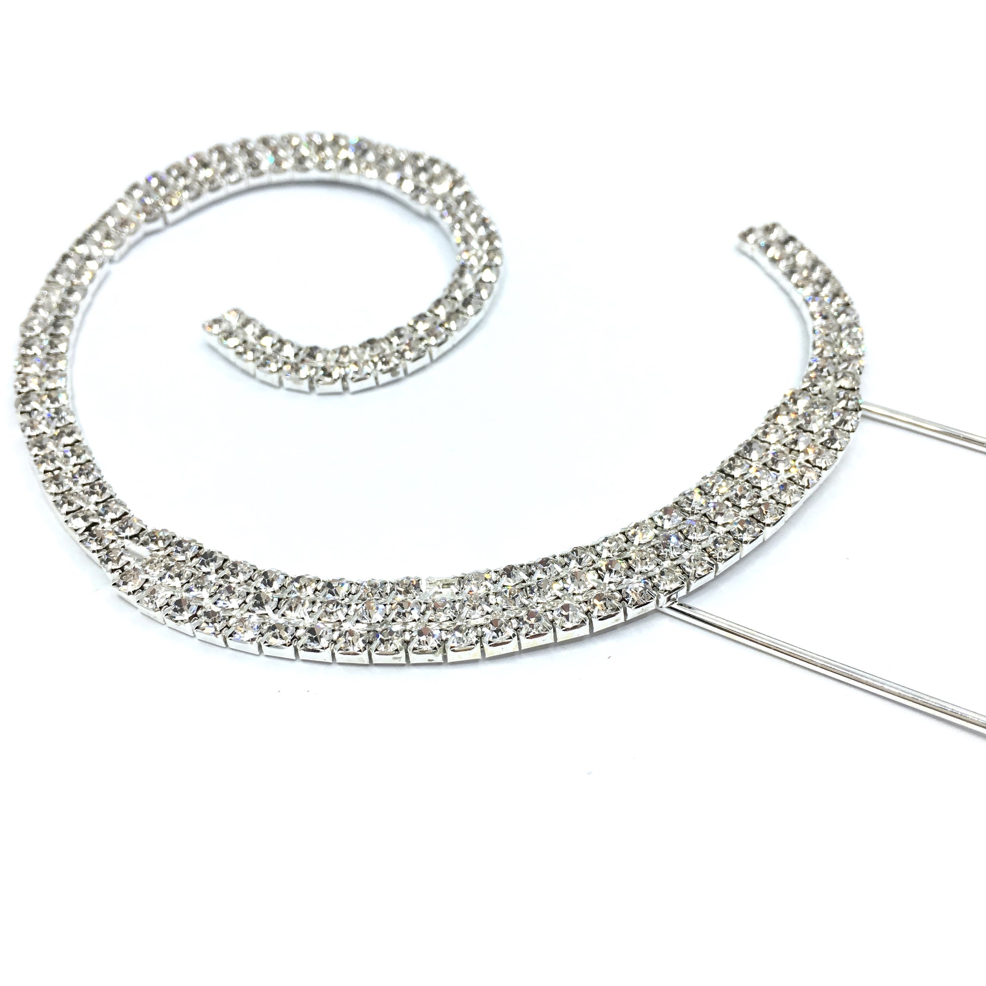 Silver Rhinestone Stud Cake Topper Letters | Bellaire Wholesale