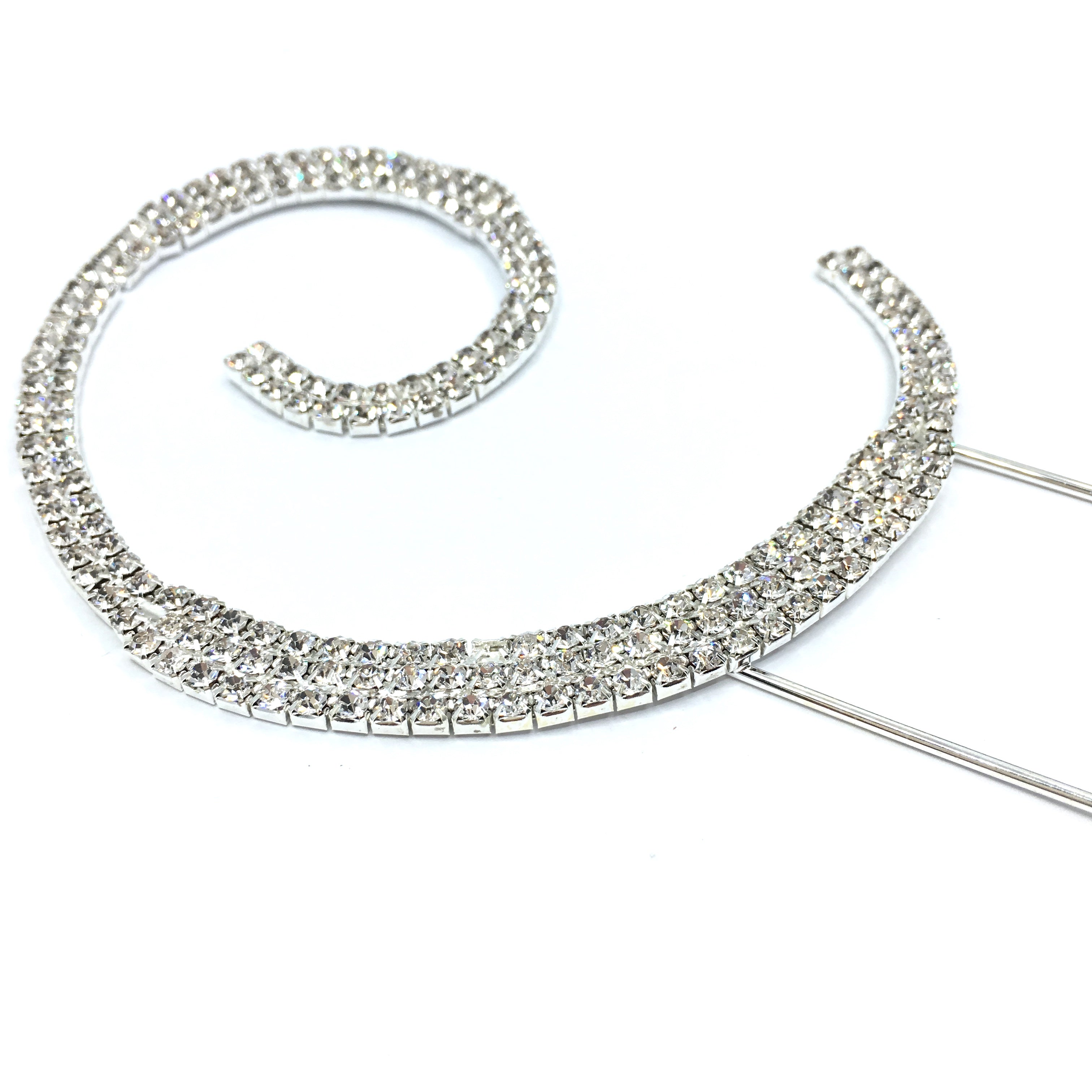 Silver Rhinestone Stud Cake Topper Letters | Bellaire Wholesale