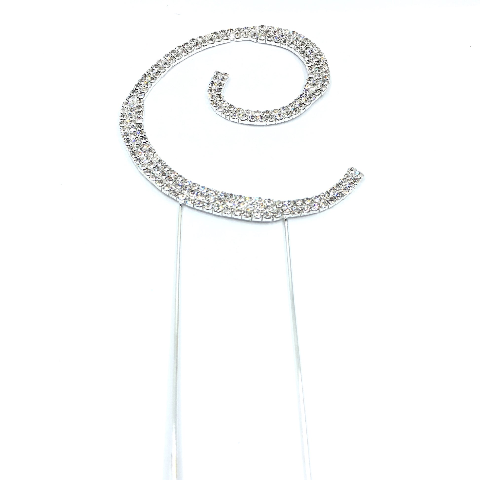 Silver Rhinestone Stud Cake Topper Letters | Bellaire Wholesale