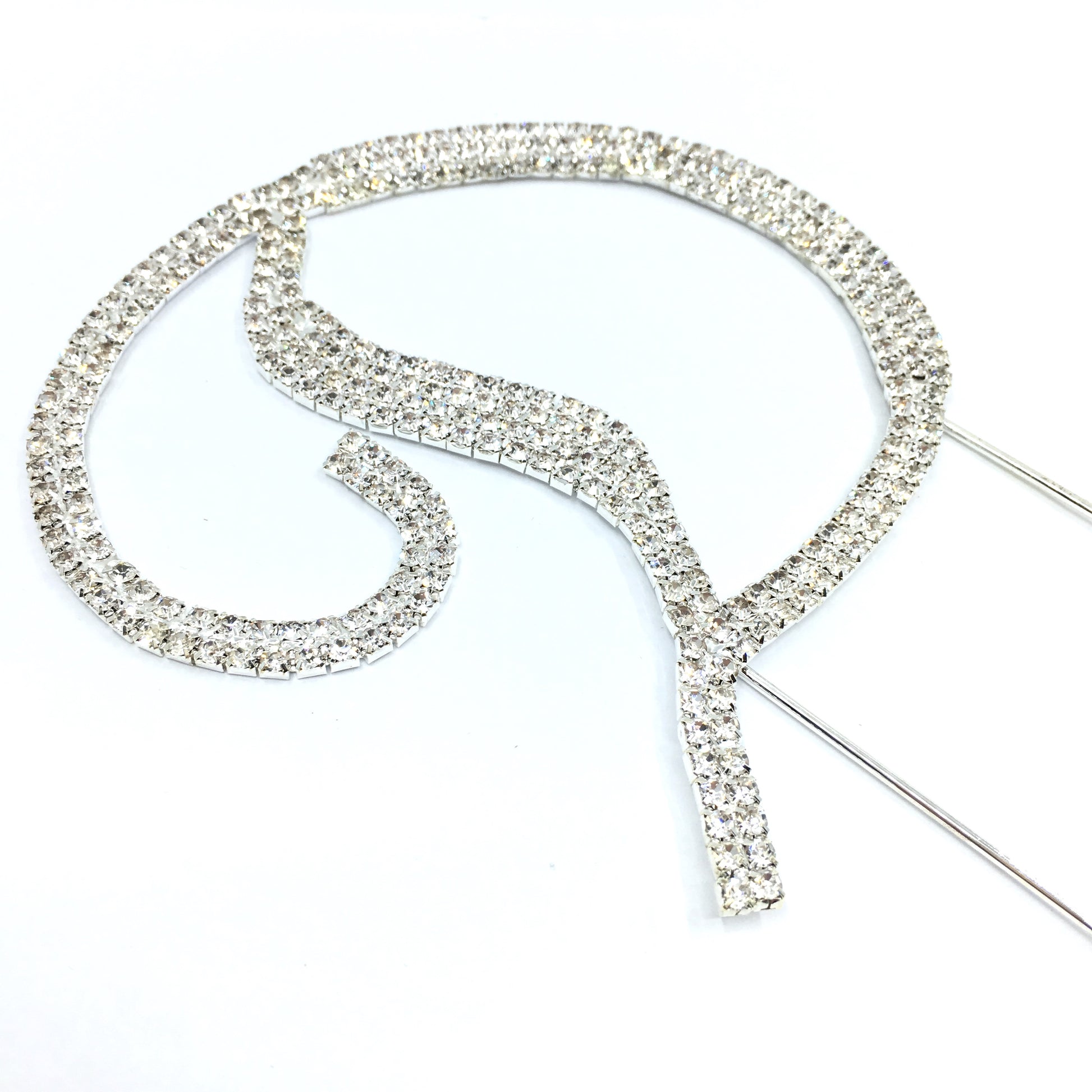 Silver Rhinestone Stud Cake Topper Letters | Bellaire Wholesale