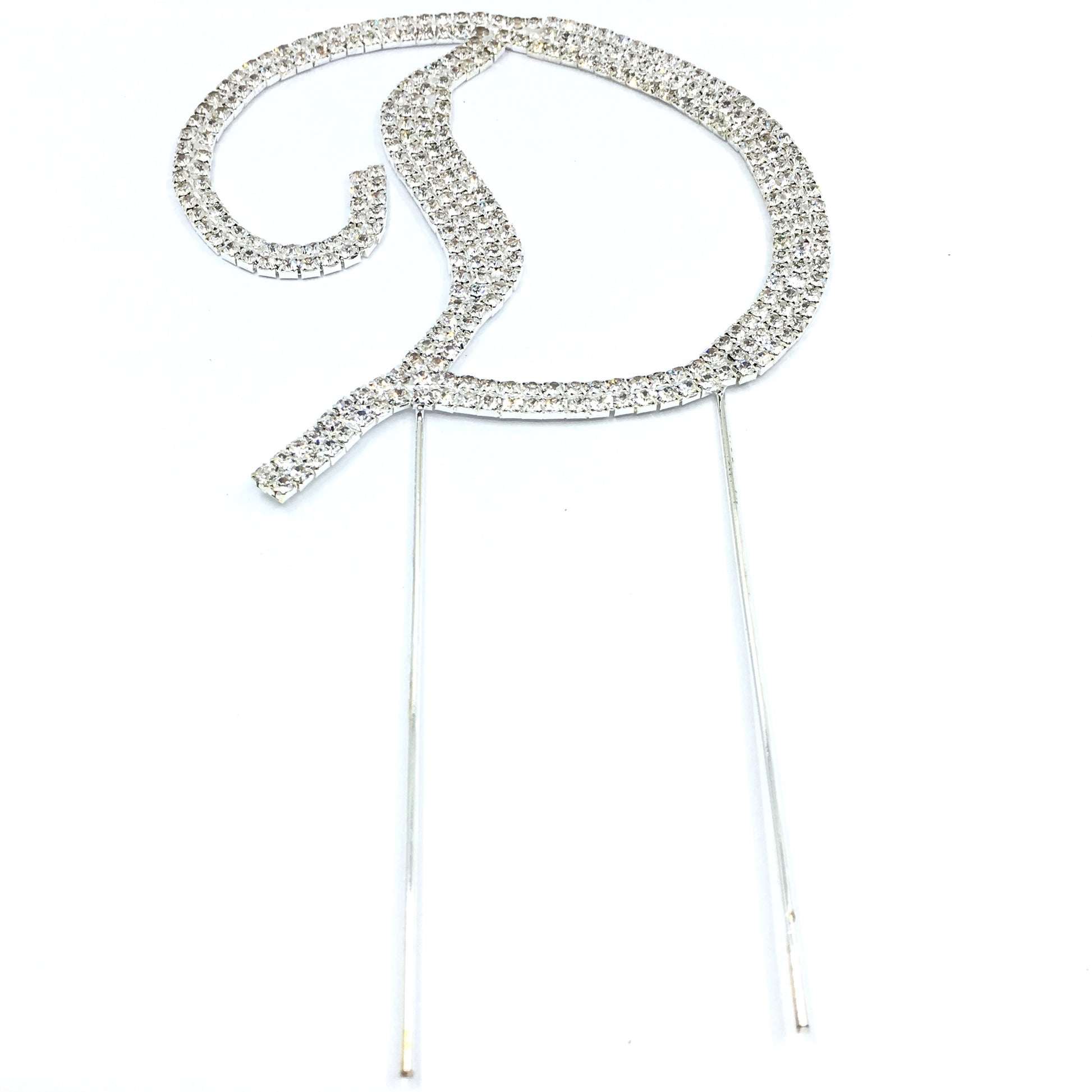 Silver Rhinestone Stud Cake Topper Letters | Bellaire Wholesale