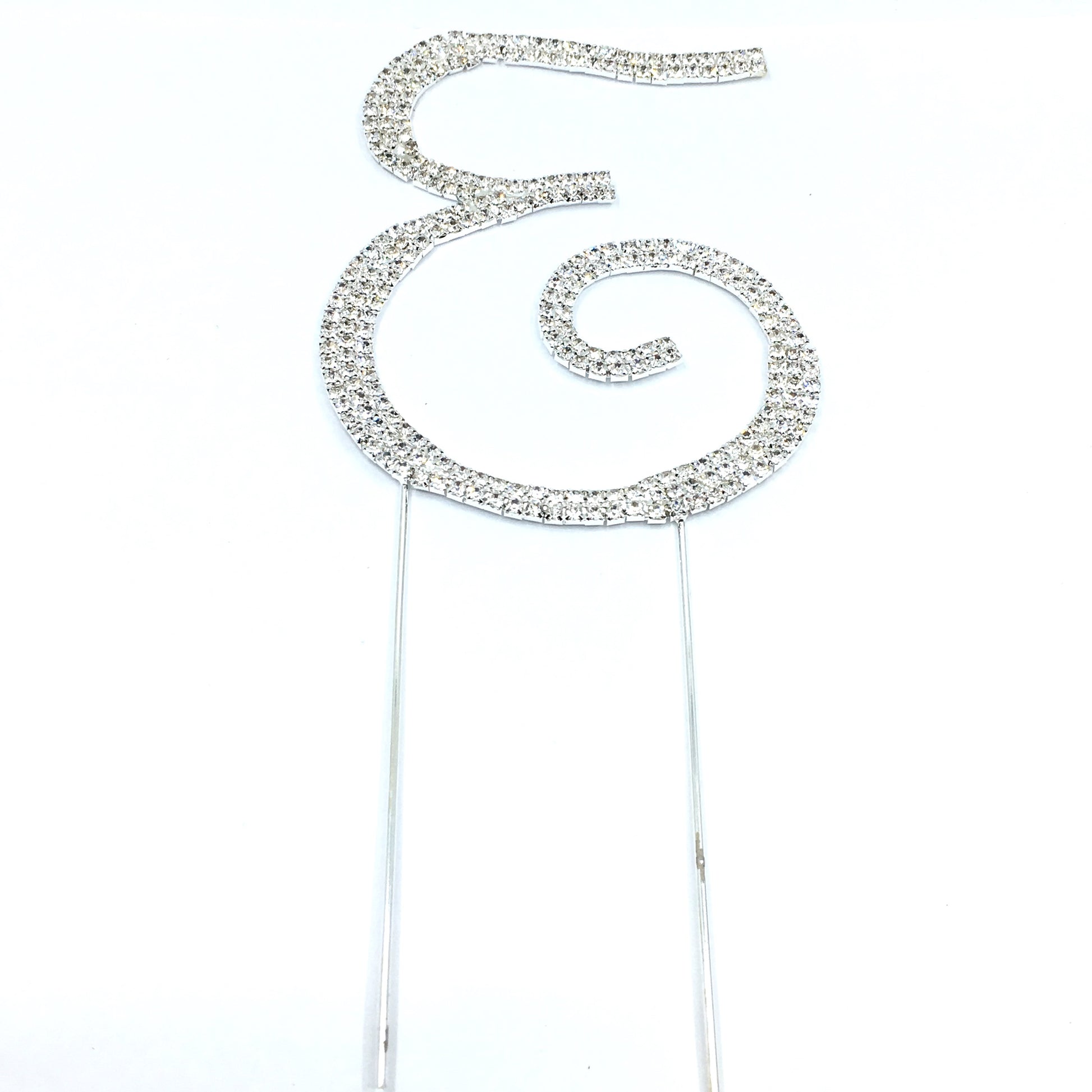 Silver Rhinestone Stud Cake Topper Letters | Bellaire Wholesale