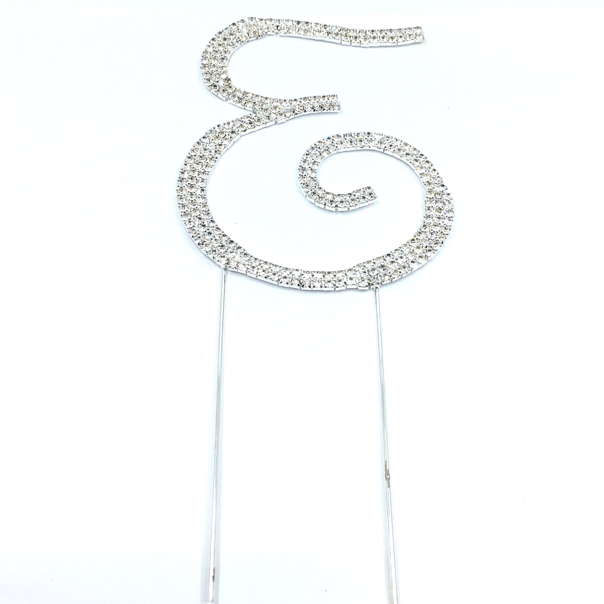 Silver Rhinestone Stud Cake Topper Letters | Bellaire Wholesale