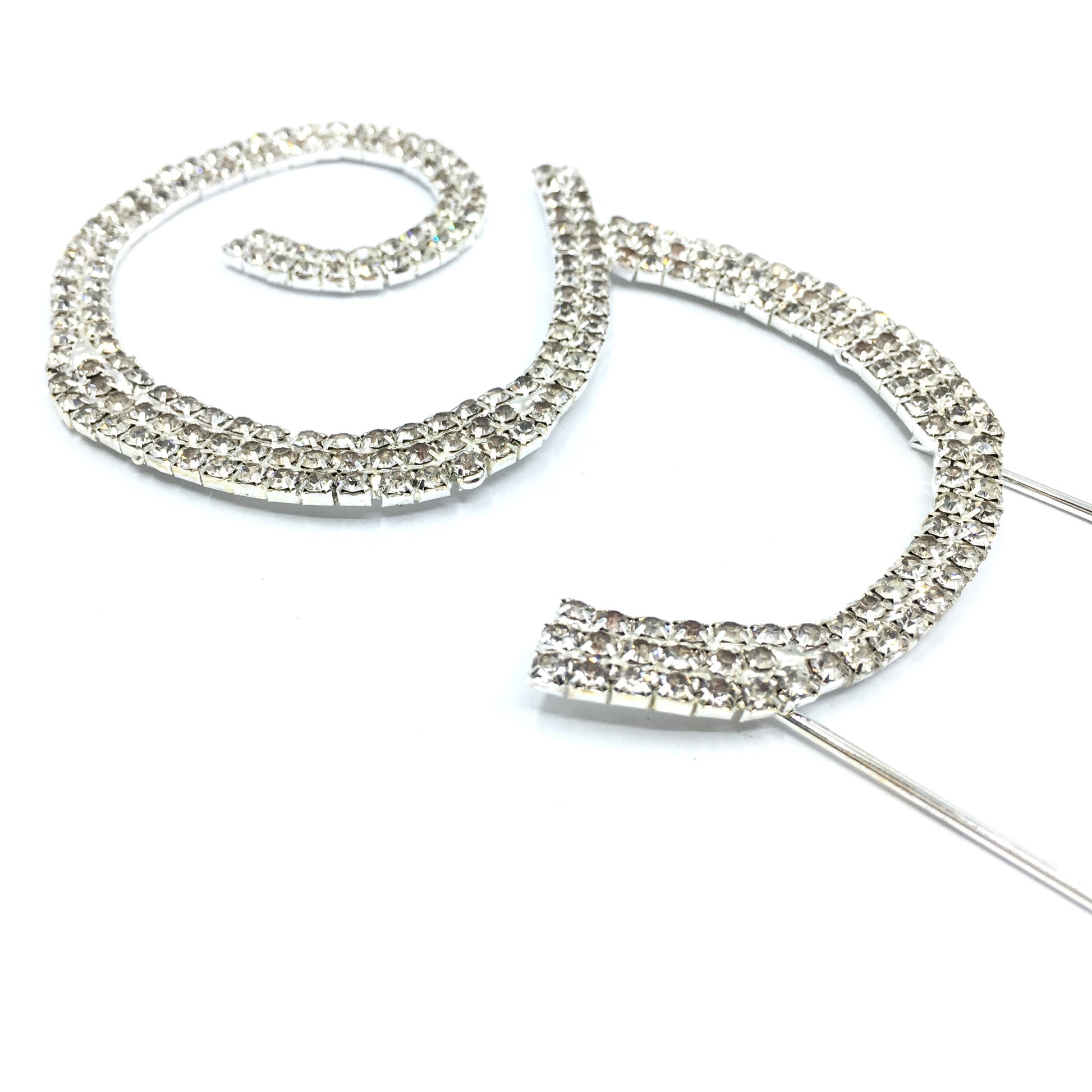 Silver Rhinestone Stud Cake Topper Letters | Bellaire Wholesale