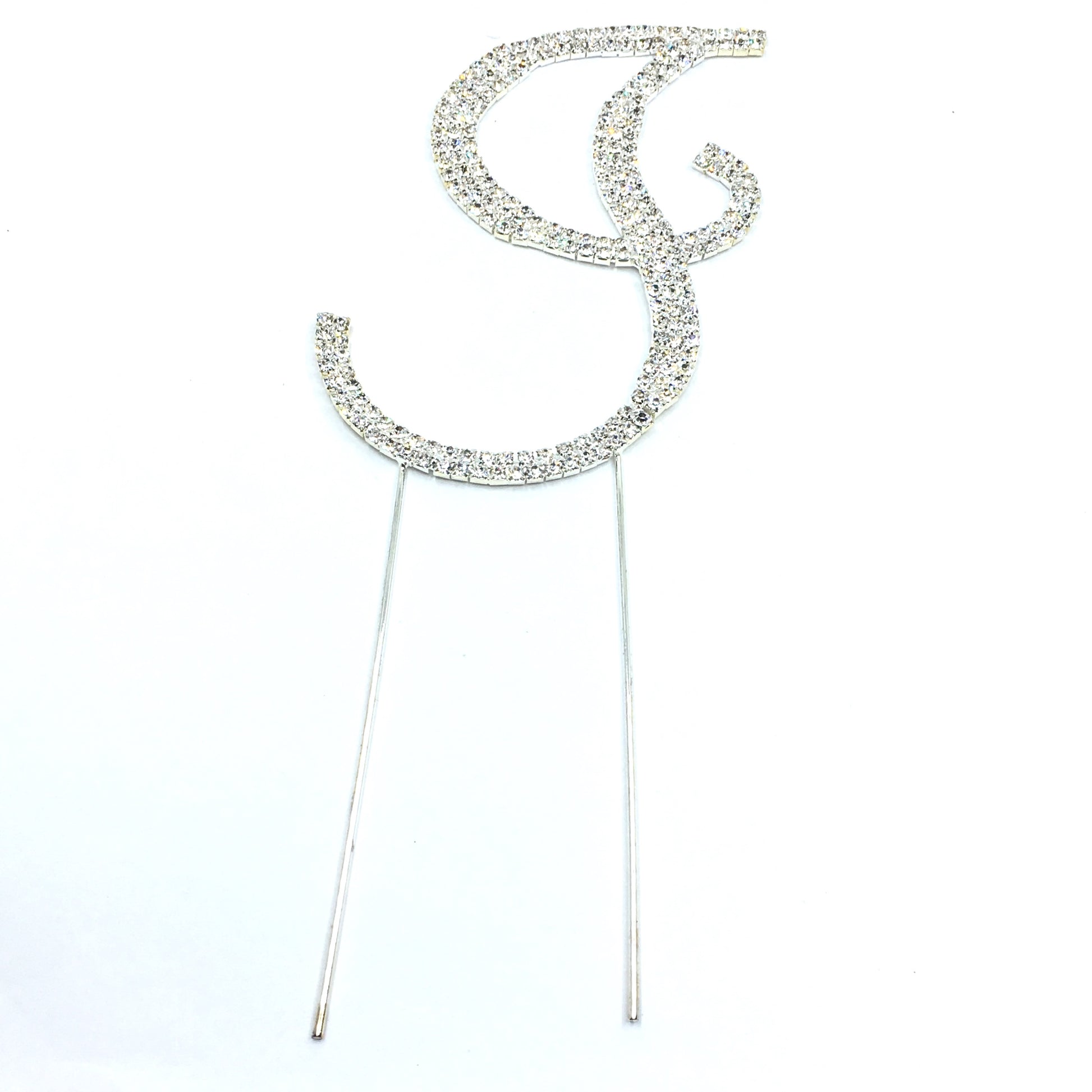 Silver Rhinestone Stud Cake Topper Letters | Bellaire Wholesale