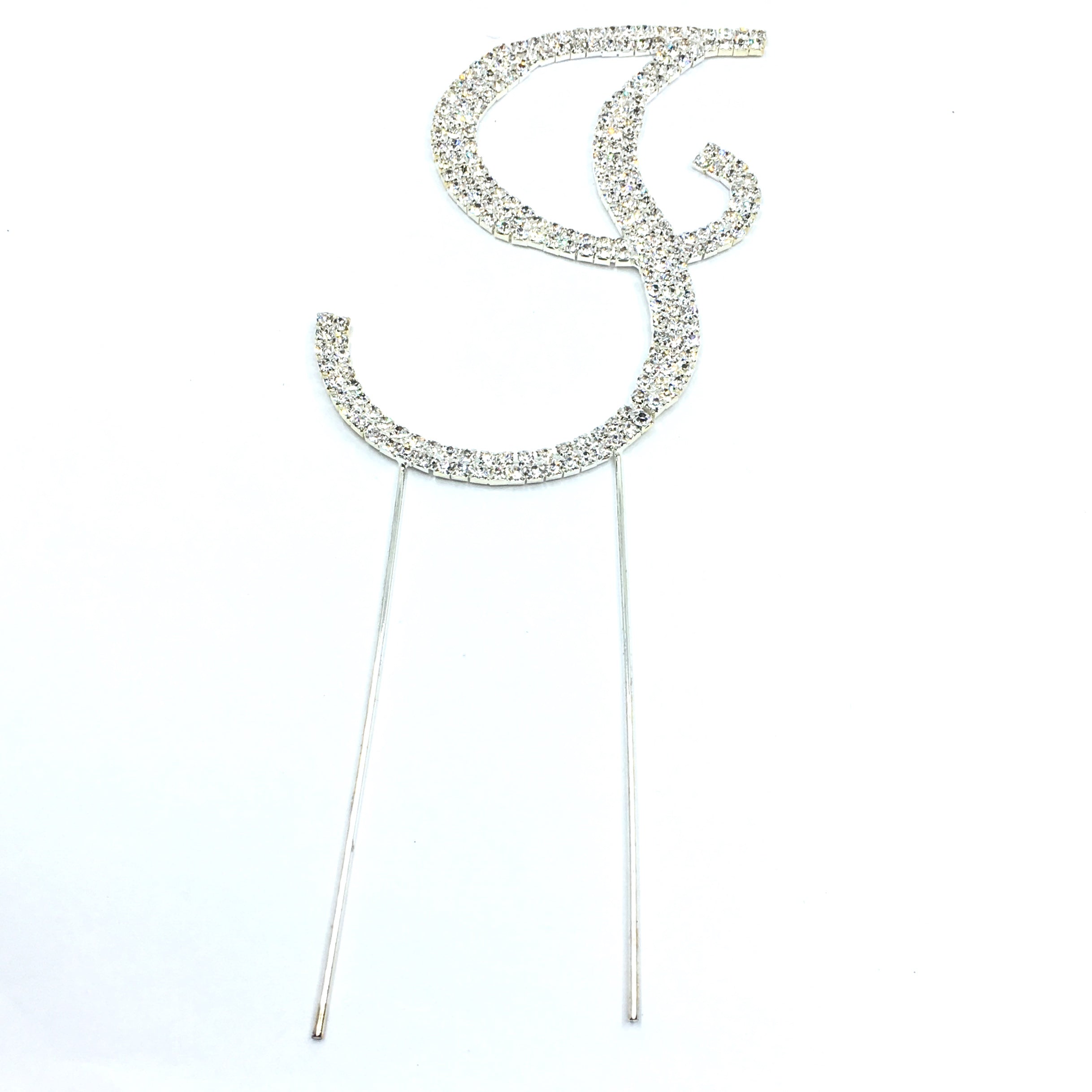 Silver Rhinestone Stud Cake Topper Letters | Bellaire Wholesale