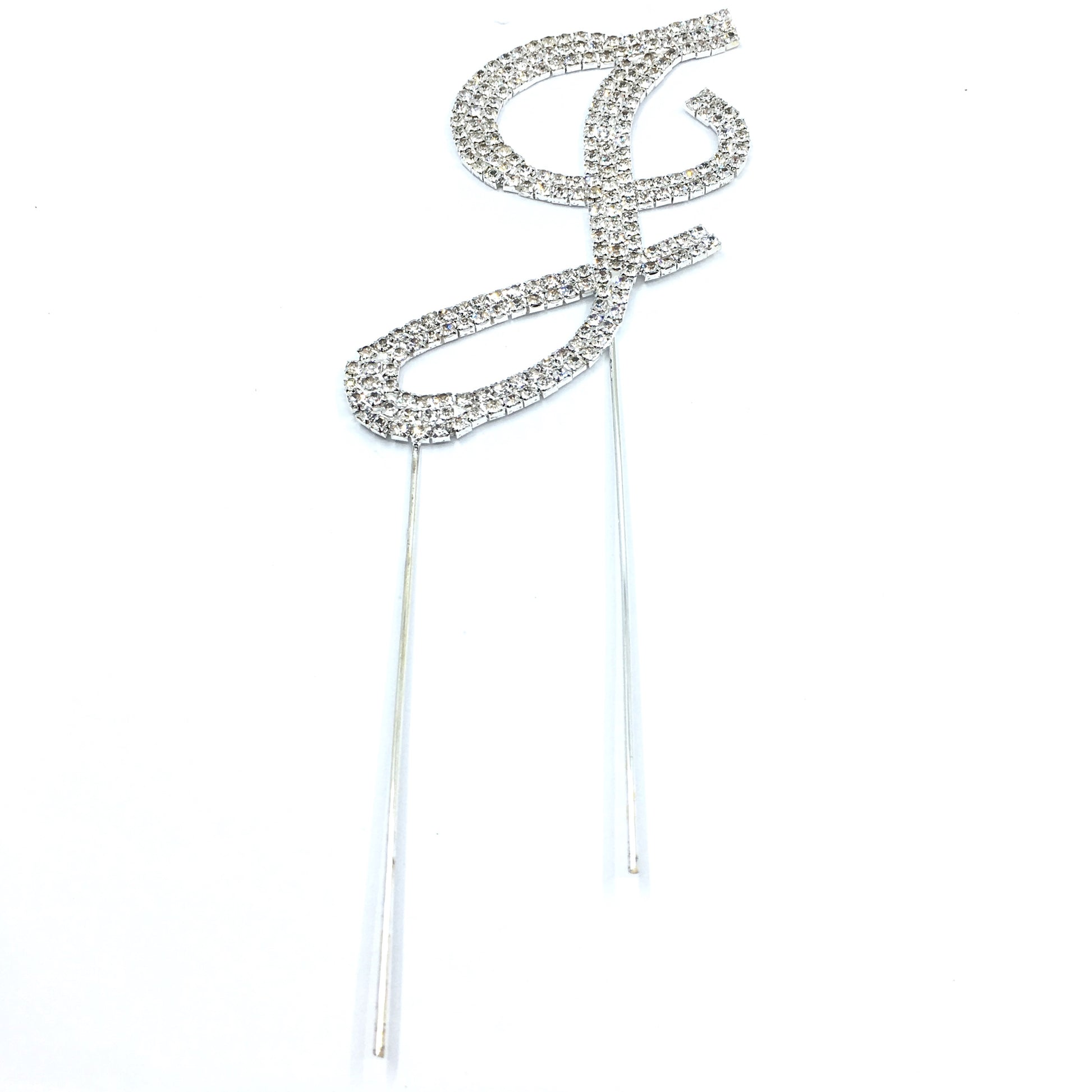 Silver Rhinestone Stud Cake Topper Letters | Bellaire Wholesale
