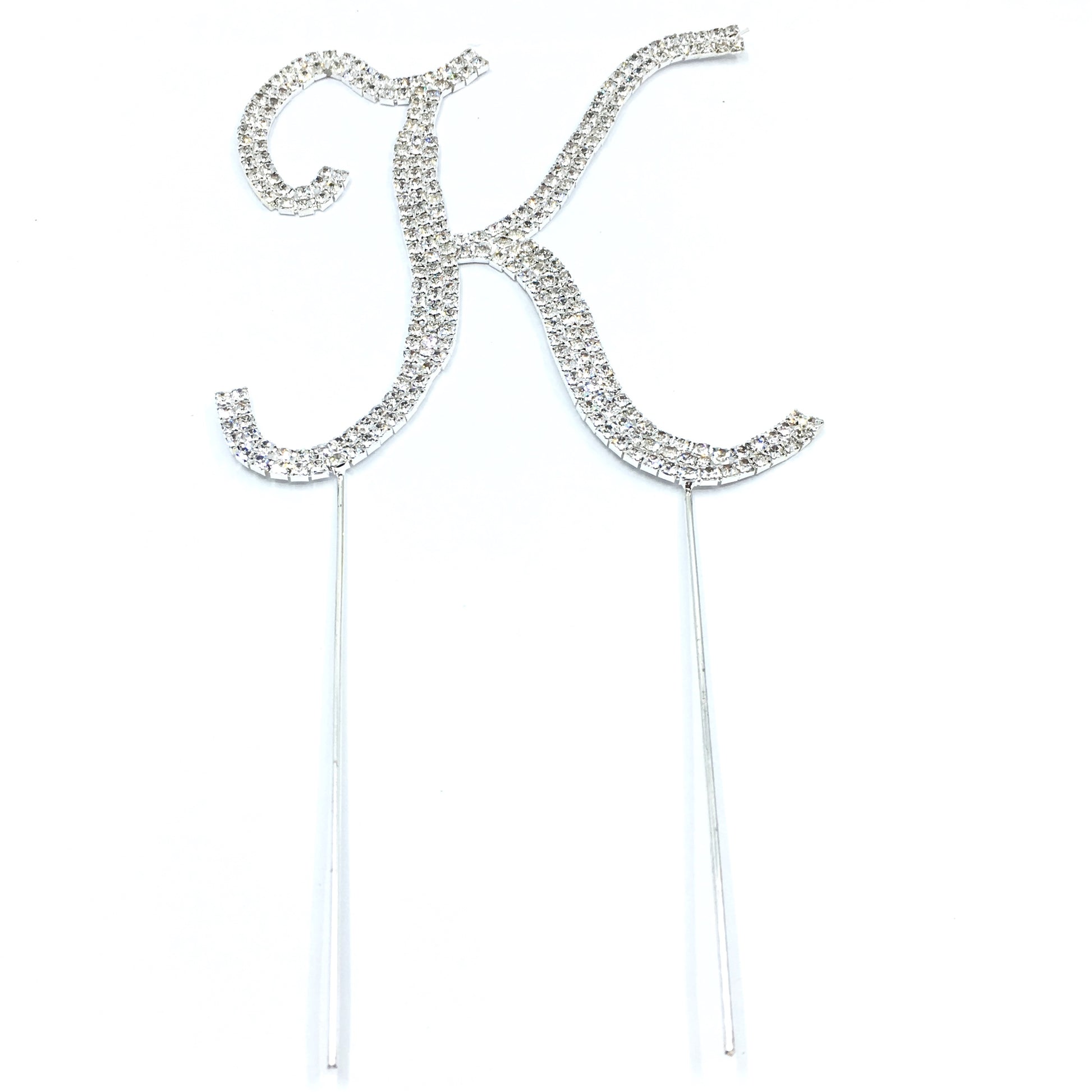 Silver Rhinestone Stud Cake Topper Letters | Bellaire Wholesale