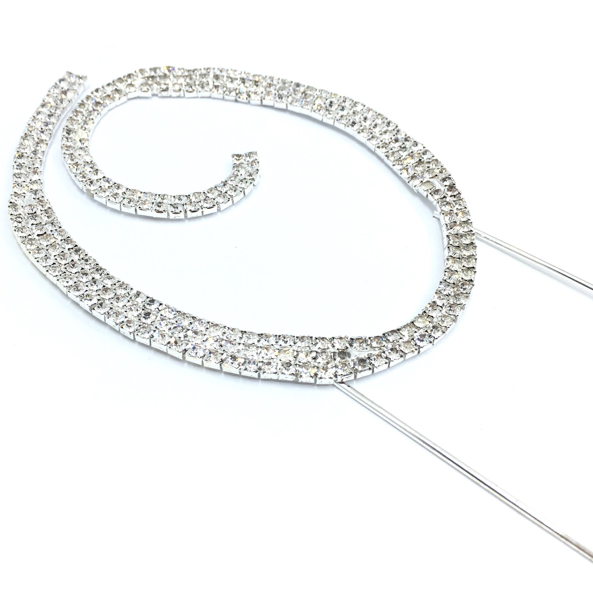 Silver Rhinestone Stud Cake Topper Letters | Bellaire Wholesale