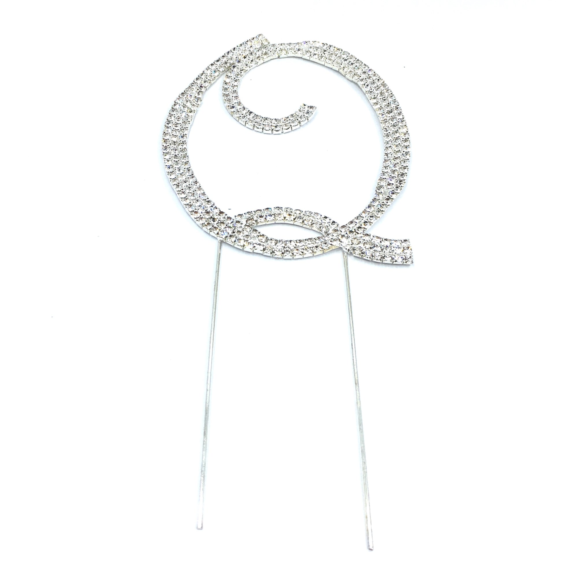 Silver Rhinestone Stud Cake Topper Letters | Bellaire Wholesale