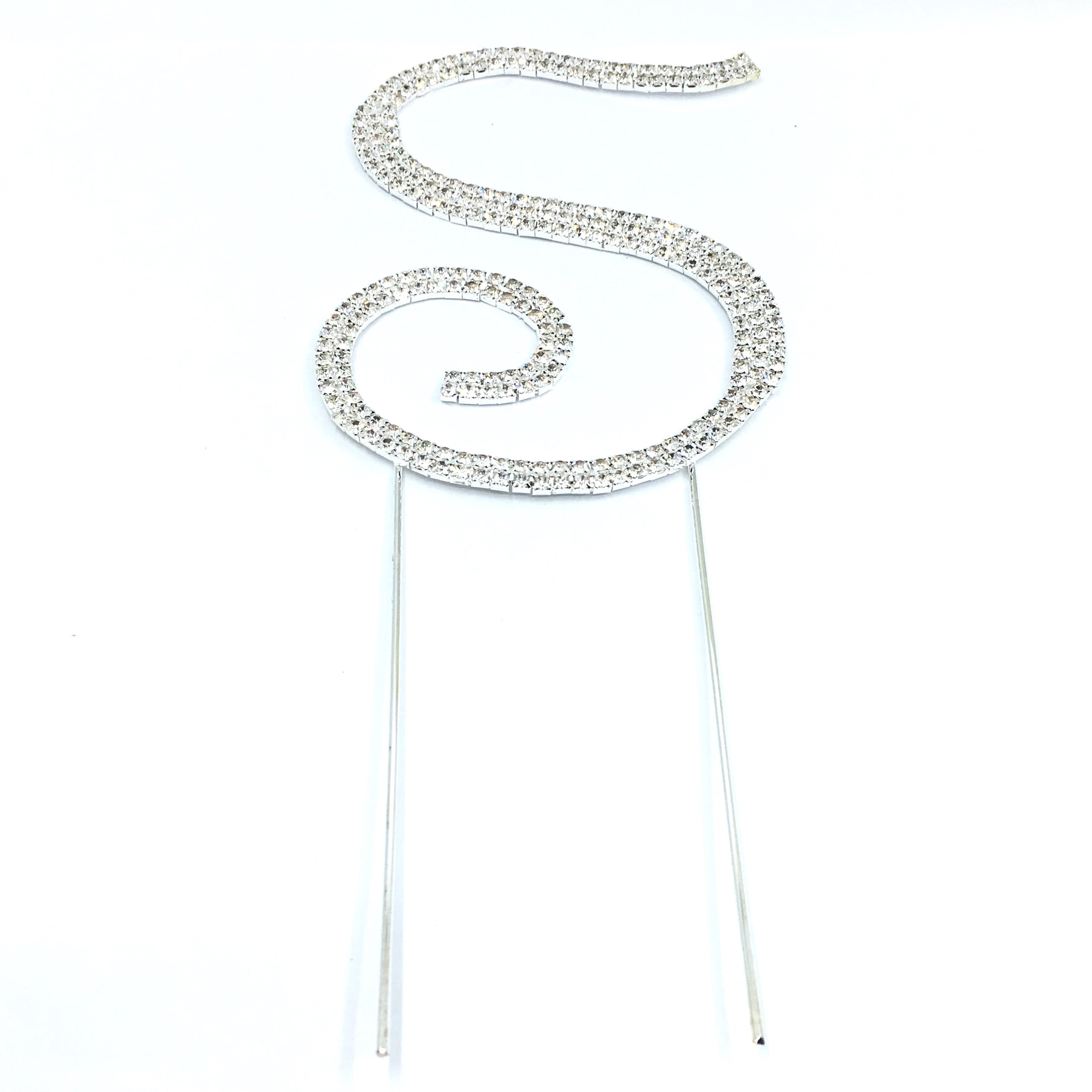 Silver Rhinestone Stud Cake Topper Letters | Bellaire Wholesale