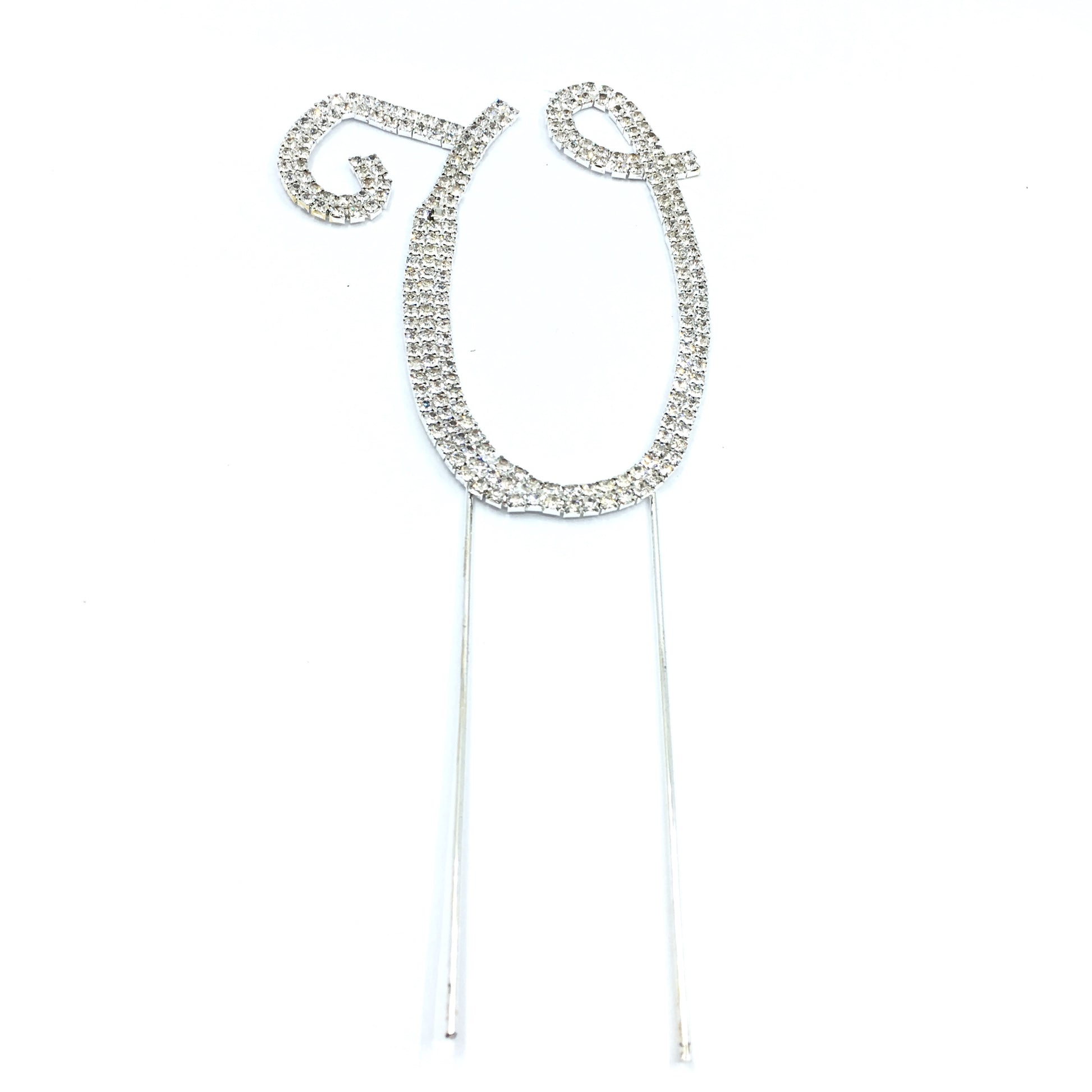 Silver Rhinestone Stud Cake Topper Letters | Bellaire Wholesale