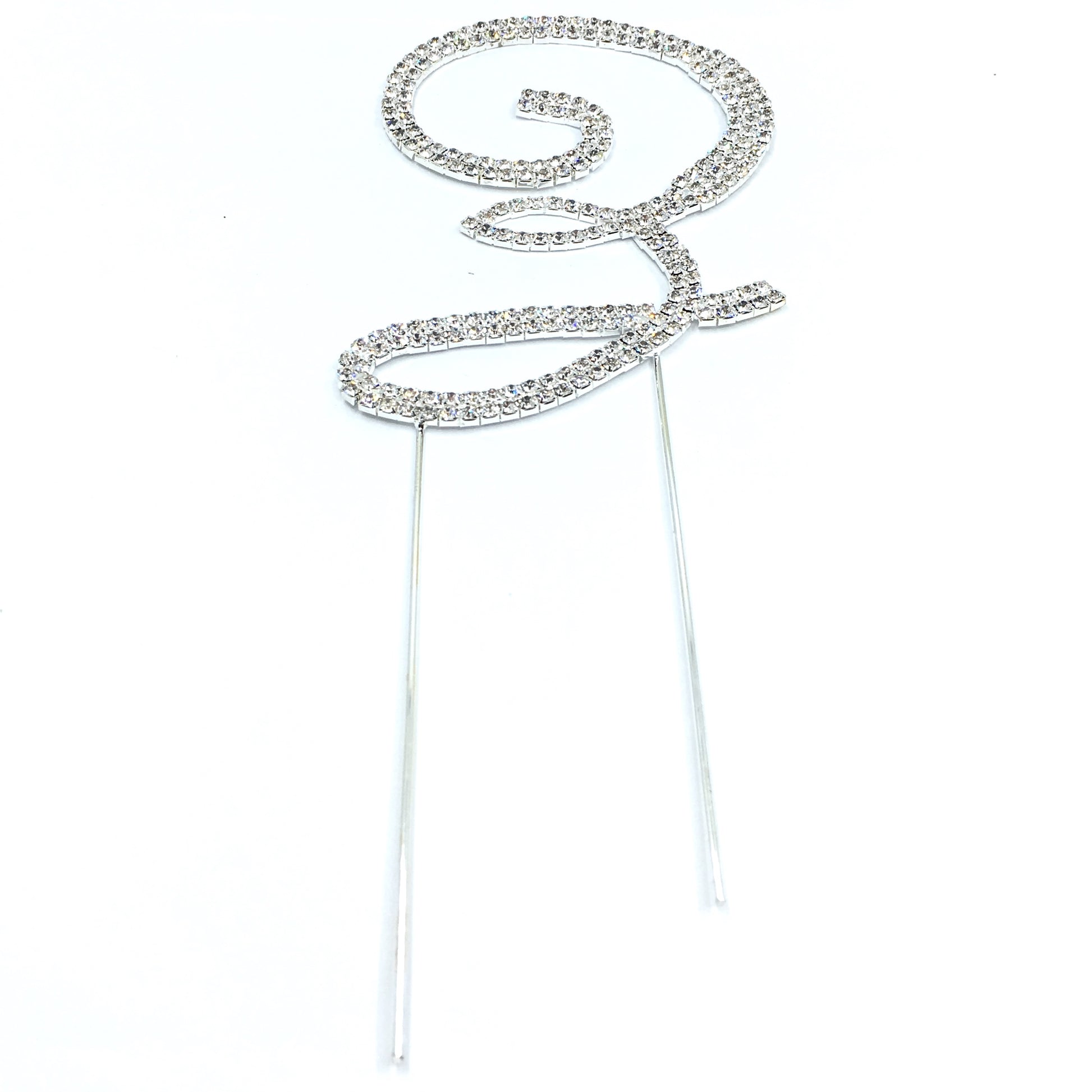 Silver Rhinestone Stud Cake Topper Letters | Bellaire Wholesale