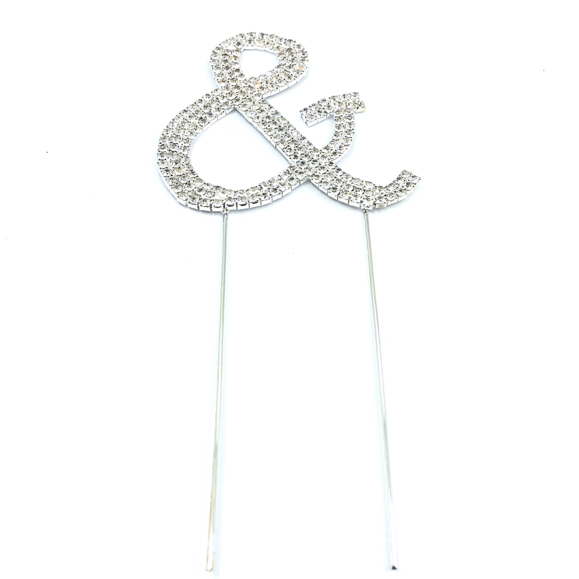 Silver Rhinestone Stud Cake Topper Letters | Bellaire Wholesale