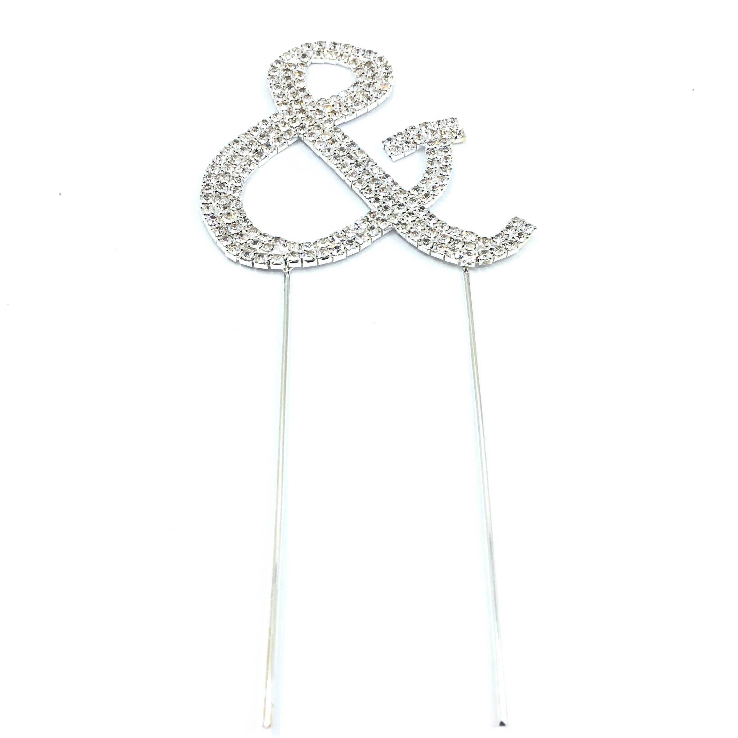 Silver Rhinestone Stud Cake Topper Letters | Bellaire Wholesale