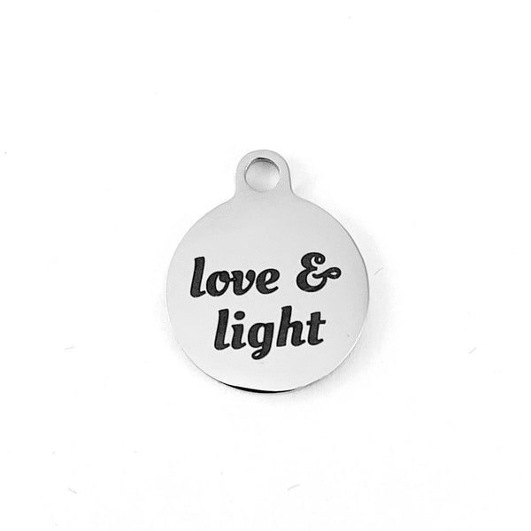 Love & Light Round Personalized Charm | Bellaire Wholesale