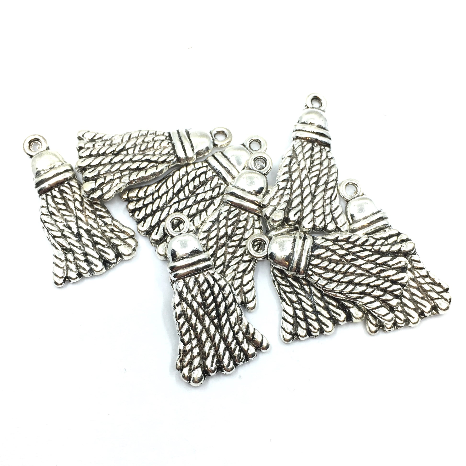 Alloy Silver Charm, 30mm Tassel Charm | Bellaire Wholesale
