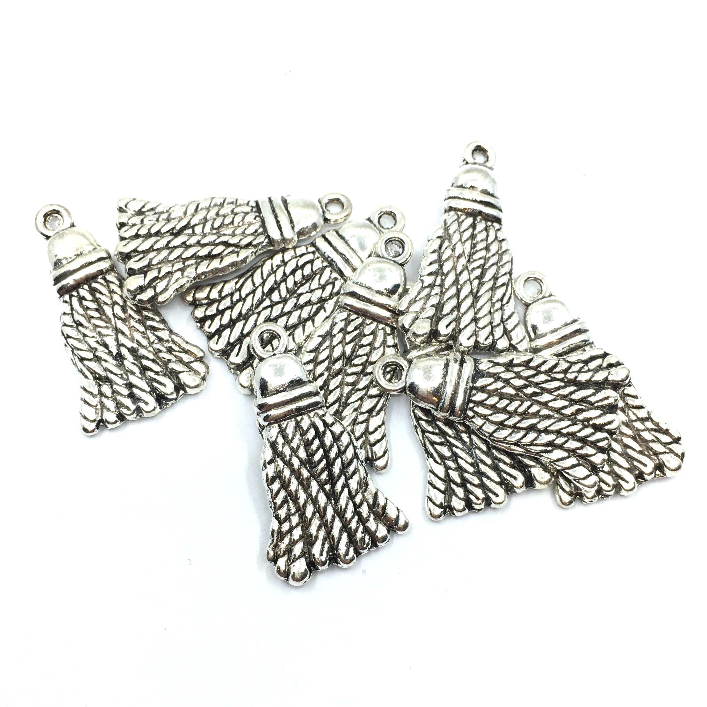 Alloy Silver Charm, 30mm Tassel Charm | Bellaire Wholesale