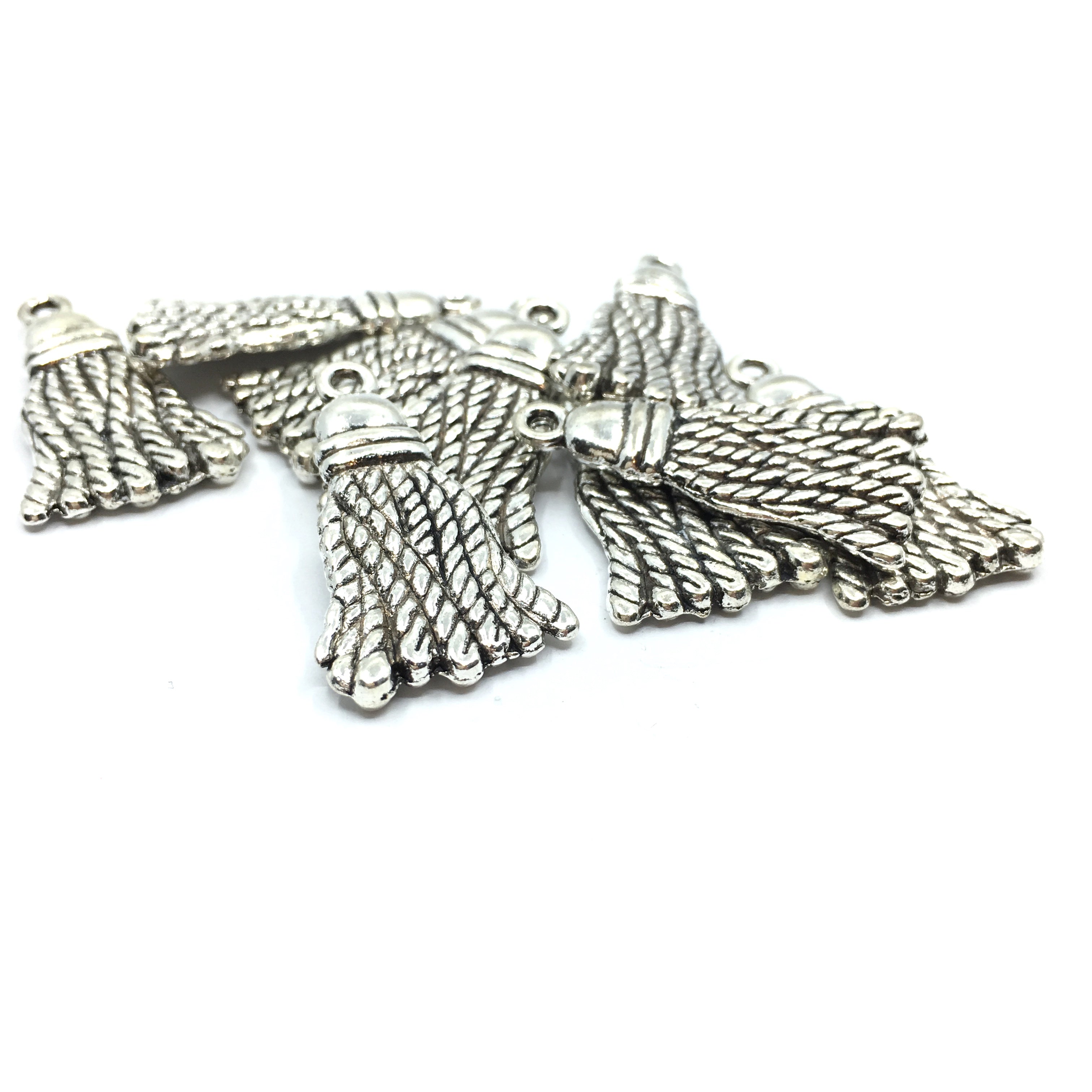 Alloy Silver Charm, 30mm Tassel Charm | Bellaire Wholesale
