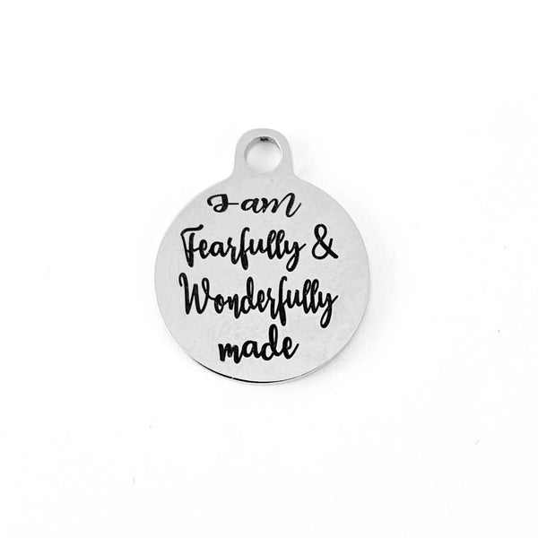 I am Fearfully & Wonderfully made Engraved Charm | Bellaire Wholesale