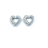 Alloy Rhinestone Heart Shape Slide Charms | Bellaire Wholesale