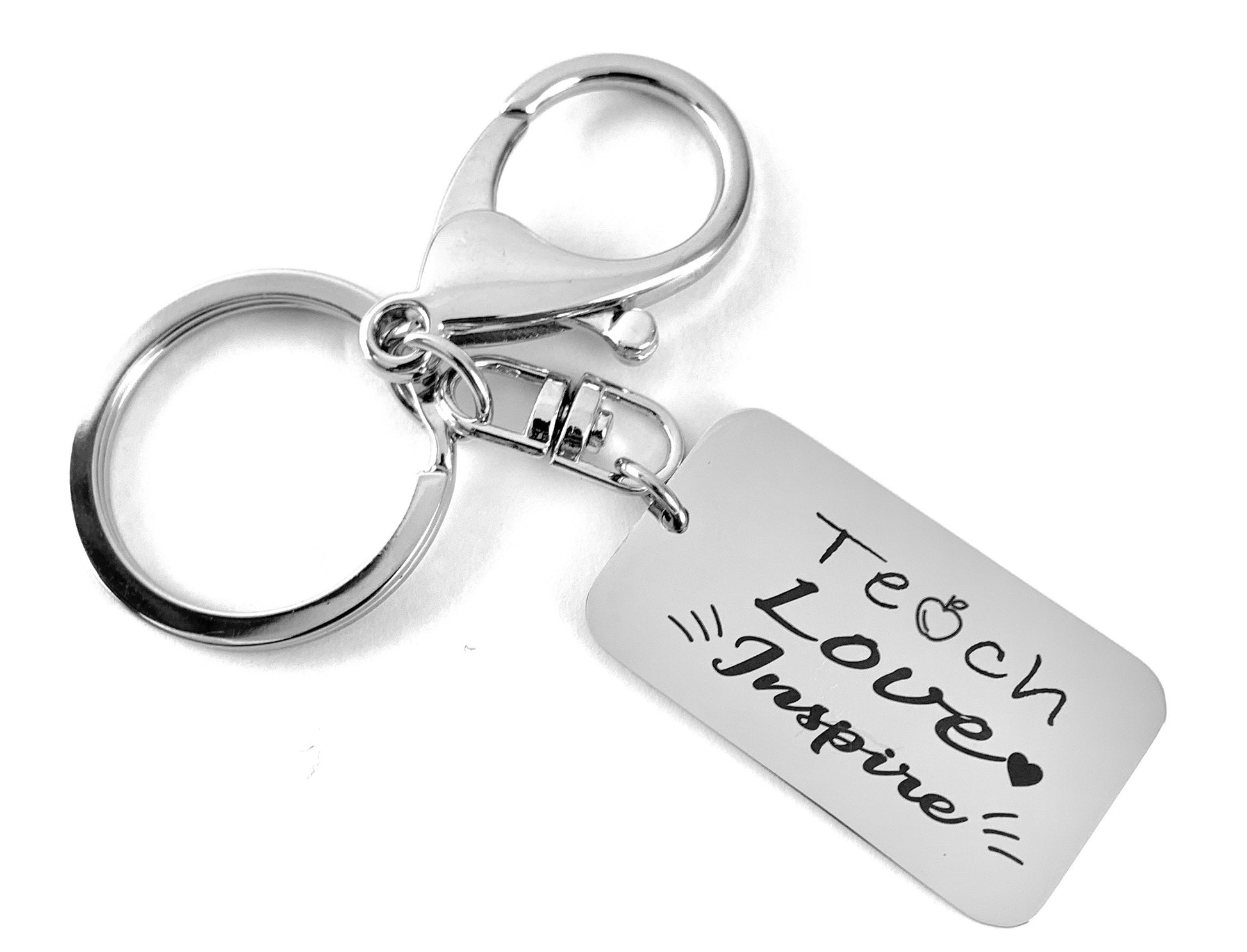 Teach Love Inspire Rectangle Custom Charm | Bellaire Wholesale