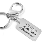 Teach Love Inspire Rectangle Custom Charm | Bellaire Wholesale