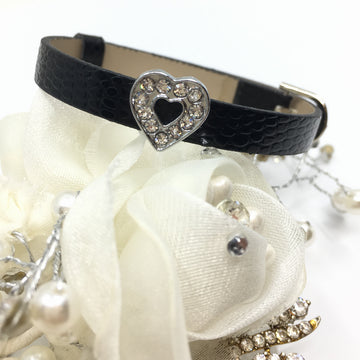 Alloy Rhinestone Heart Shape Slide Charms | Bellaire Wholesale