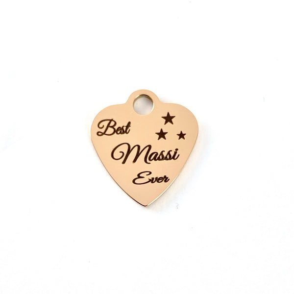 Best Massi Ever Engraved Charm | Bellaire Wholesale