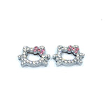 Alloy Rhinestone Kitty Slide Charms | Bellaire Wholesale