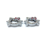 Alloy Rhinestone Kitty Slide Charms | Bellaire Wholesale
