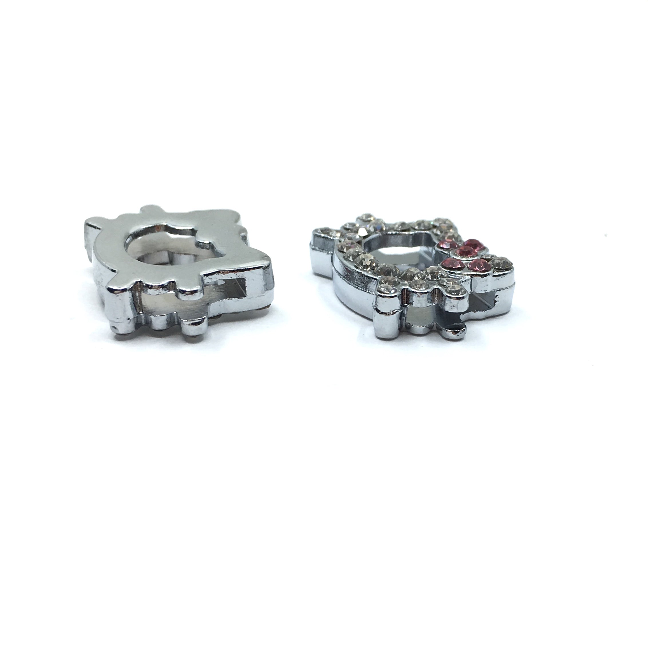 Alloy Rhinestone Kitty Slide Charms | Bellaire Wholesale