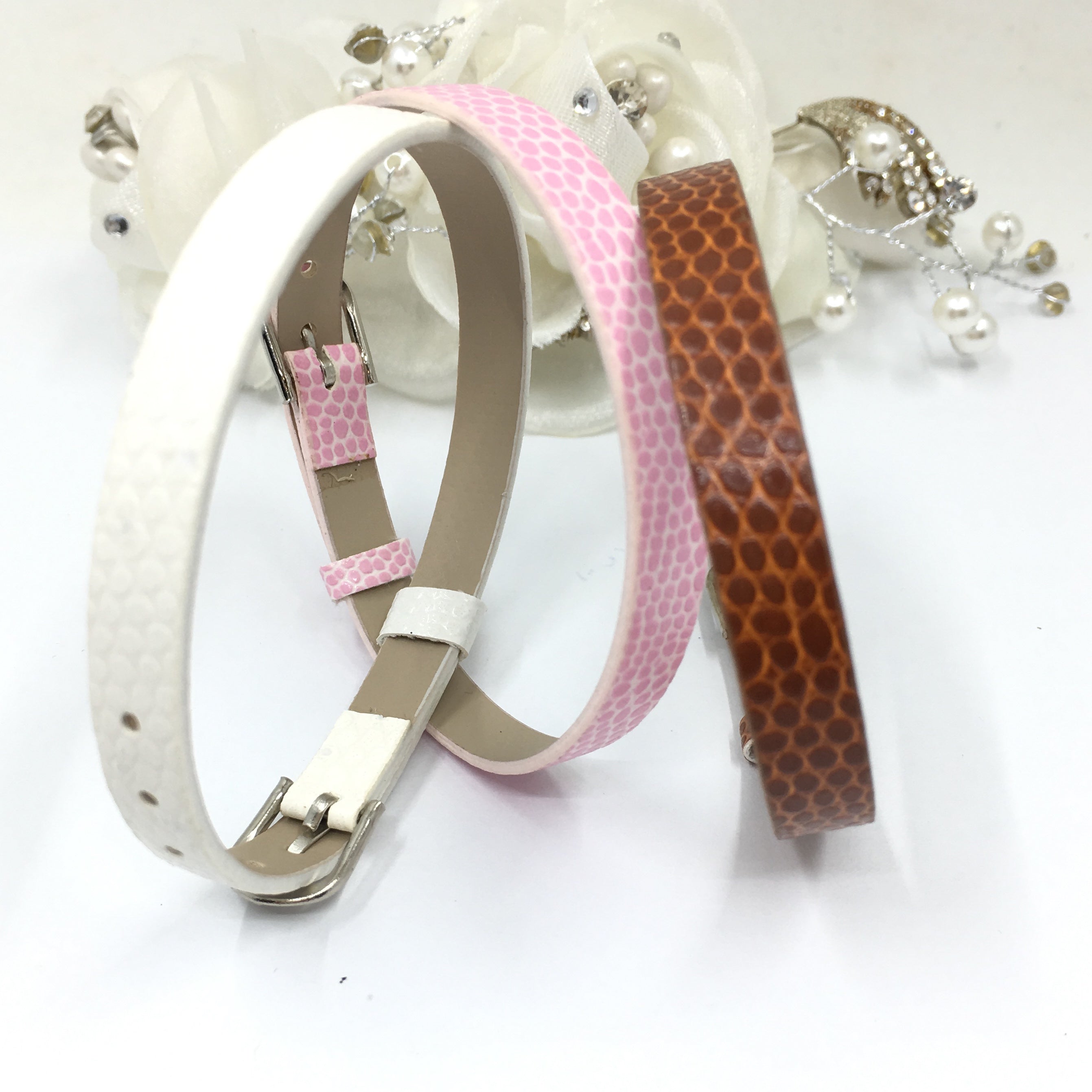 Brown Thin Faux Leather Strap Band | Bellaire Wholesale