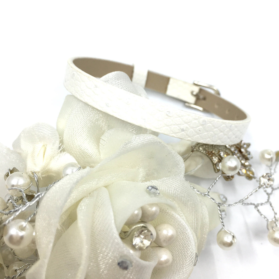 White Thin Faux Leather Strap Band | Bellaire Wholesale
